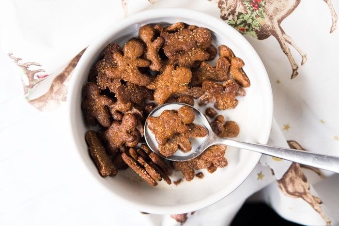 Gluten Free & Keto Gingerbread Cereal 🍪 #ketocereal #lowcarbcereal #ketogingerbread