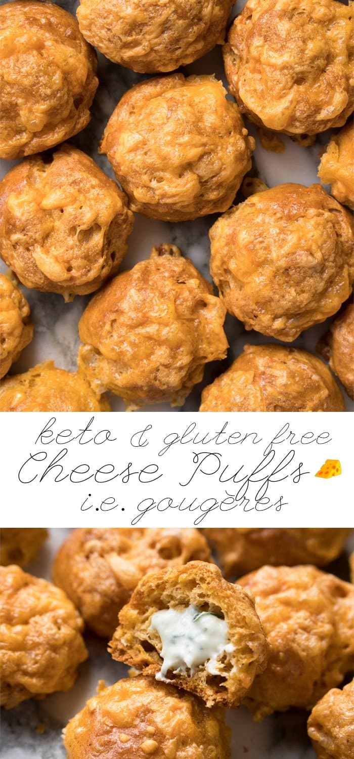 Gluten Free, Low Carb & Keto Cheese Puffs (i.e. Gougères) 🧀 #keto #lowcarb #glutenfree #healthyrecipes #ketodiet