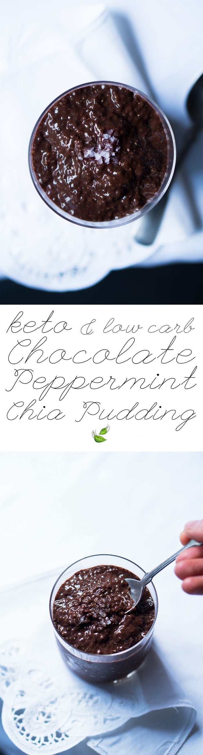 Keto Chocolate Peppermint Chia Pudding 🍃 #ketopudding #ketochocolate