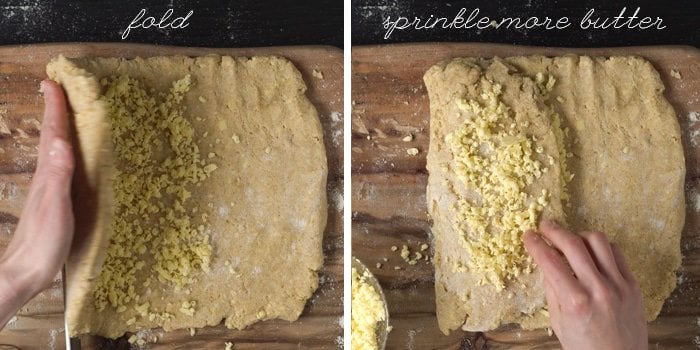 How to add the butter layers for flaky keto biscuits