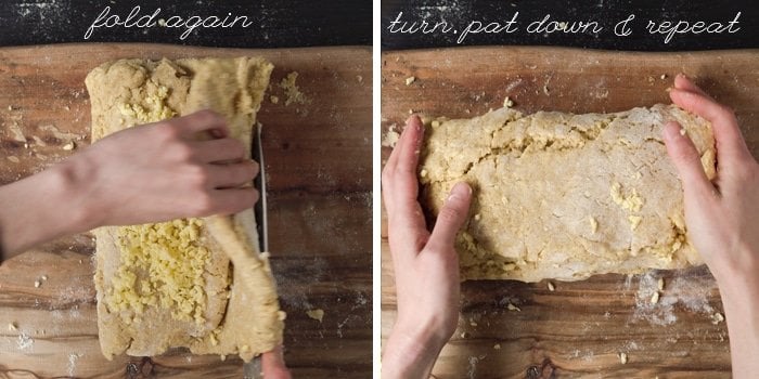How to fold the dough for keto biscuits