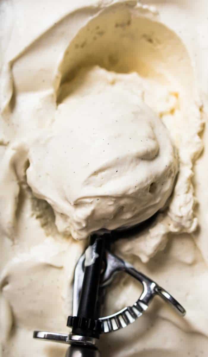 A Scoop Of Keto Vanilla Ice Cream 