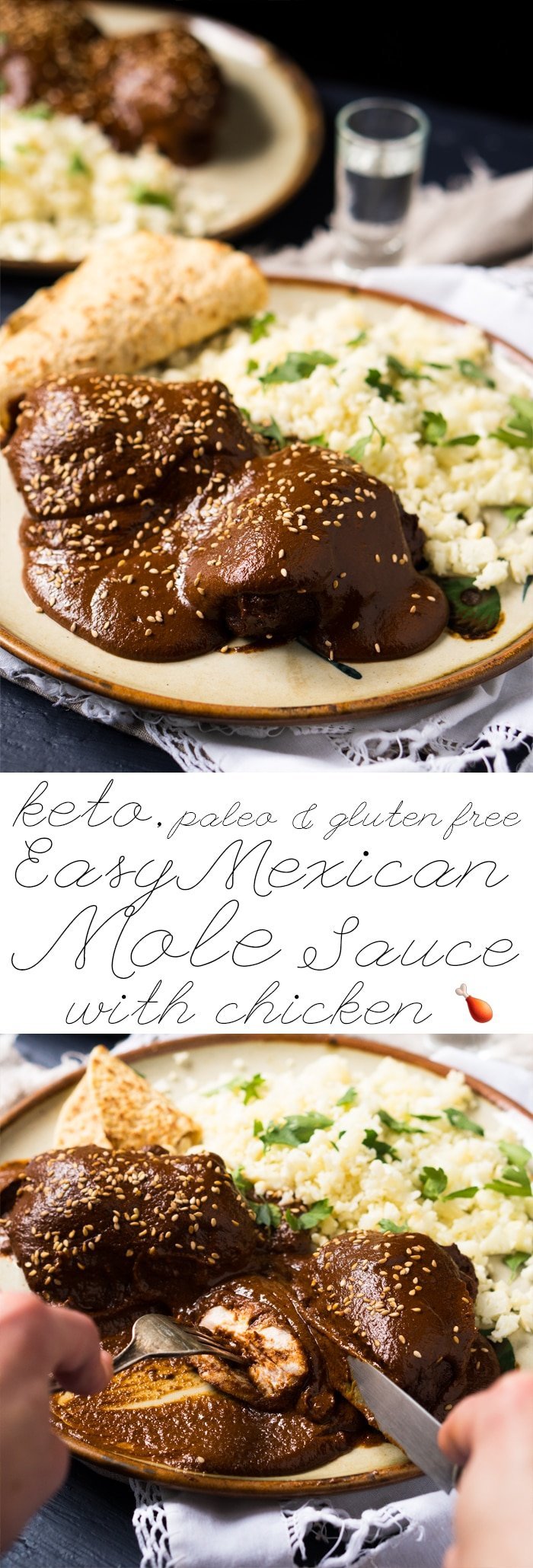 Gluten Free, Paleo & Keto Mexican Mole Sauce With Chicken 🍗 The easy version! #keto #ketomexican #ketodinner