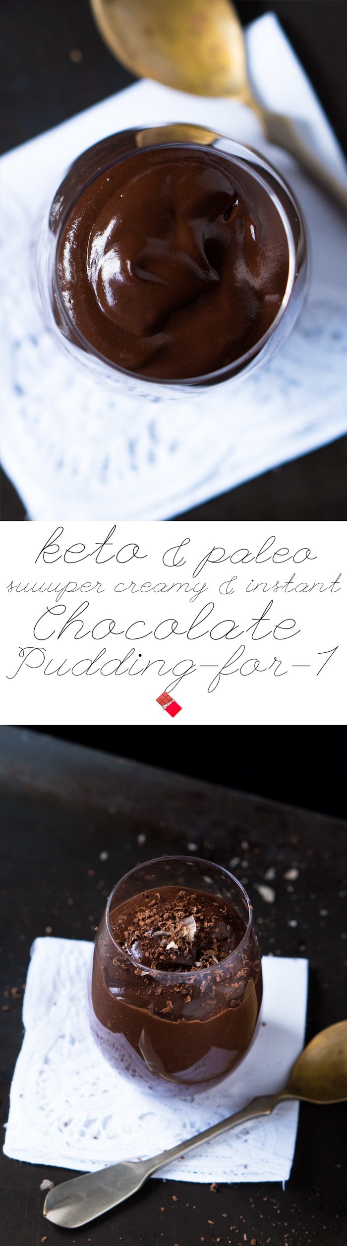 Paleo & Keto Chocolate Pudding-For-1 🍫 suuuper creamy & instant #ketochocolate #paleochocolate #ketodessert