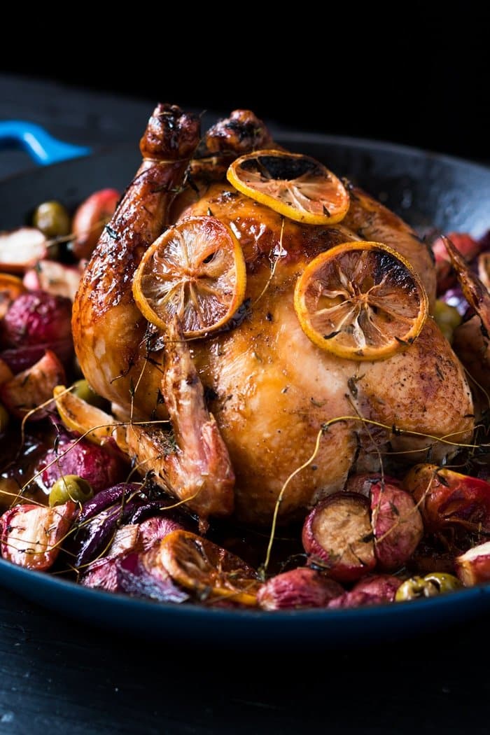 Keto roast chicken with lemon and thyme