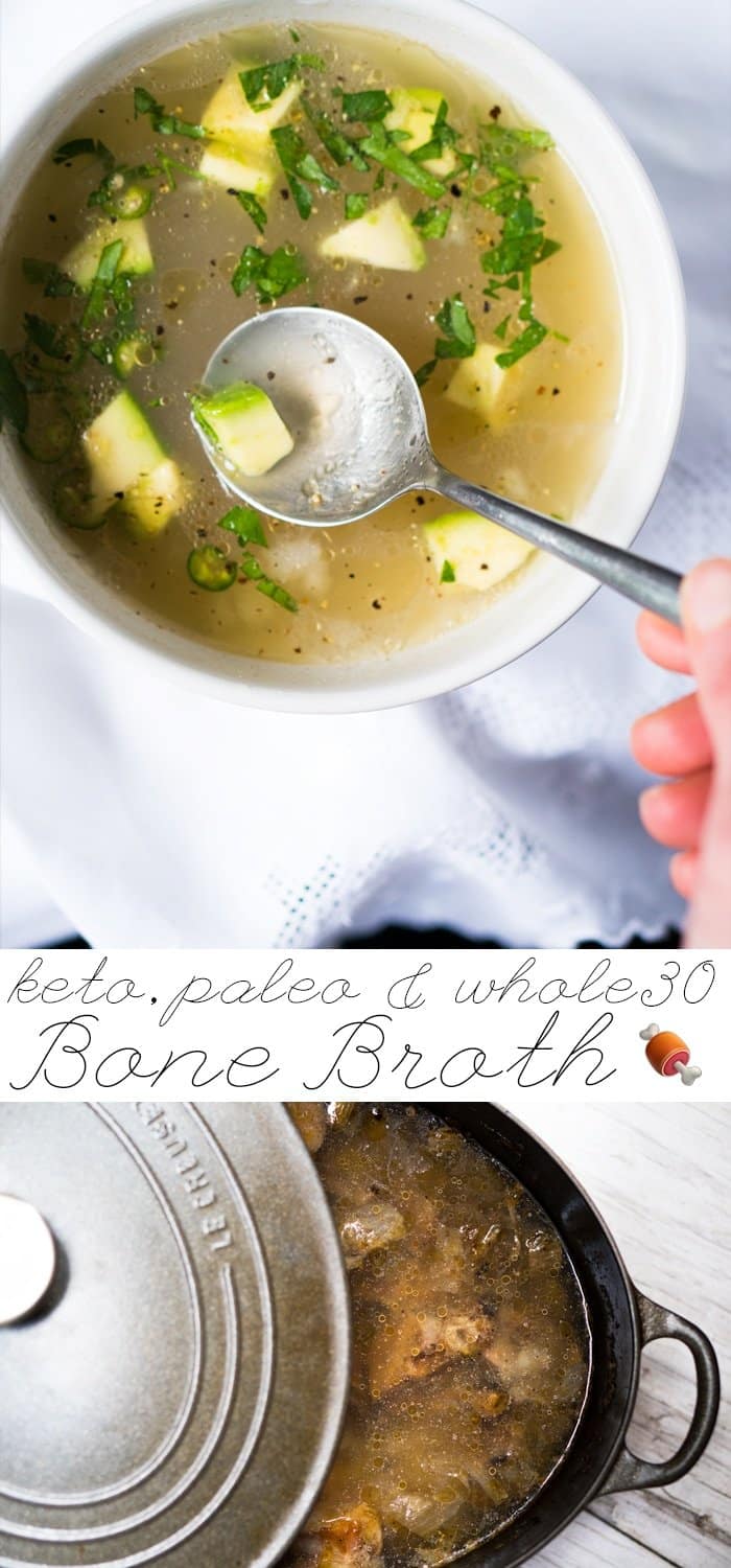 Paleo, Whole30 & Keto Bone Broth 🍖 #keto #paleo #whole30 #healthyrecipes #bonebroth