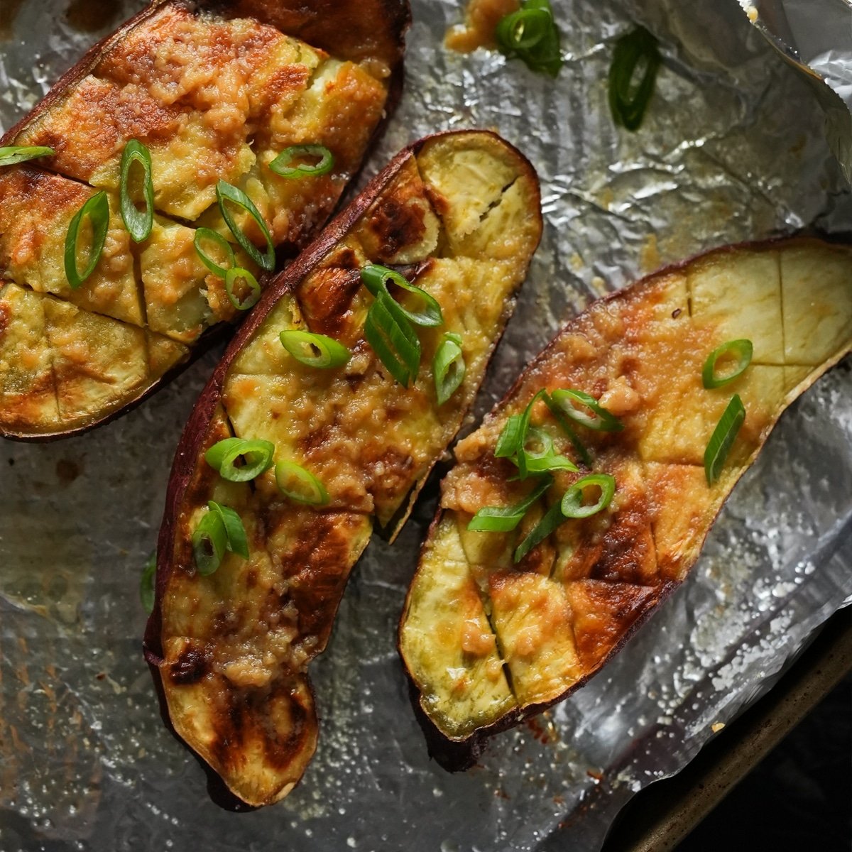 Roasted miso butter Japanese sweet potatoes turned into a resistant starch